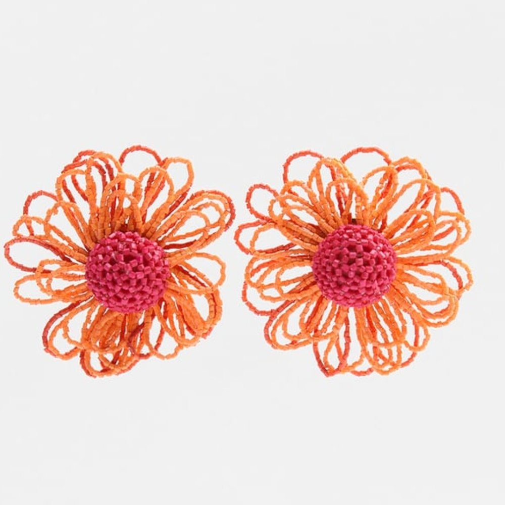 COPY - DAISY FLOWER EARRINGS  Statement Fashion Jewelry Beads ZARA